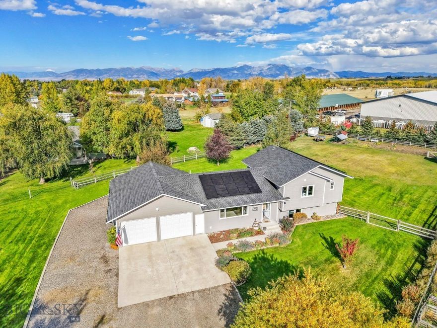 Well-Maintained Tri-Level Home with Mountain Views on Nearly an Acre
Enjoy the perfect blend of comfort, functionality, and location in this well-cared-for tri-level home, ideally situated on just under an acre with beautiful mountain views. Located within close proximity to Bozeman, Big Sky, and endless outdoor recreation—fishing, hiking, and skiing all just minutes away. The home features 4 bedrooms, 2.5 bathrooms, and a bright, open layout with vaulted ceilings and abundant natural light. A mix of hardwood and laminate flooring flows throughout the living areas, enhancing the warm, inviting atmosphere. The large laundry/utility room offers extra space for storage. Outdoors, mature landscaping, perennials, and partial fencing create a private setting. Recent updates include solar power and a new roof, adding energy efficiency and peace of mind. Whether you're seeking a year-round residence or a weekend retreat, this property offers the best of Montana living—space, views, and convenience.