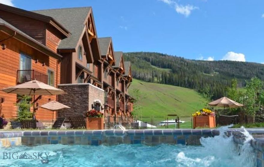 Location, location, location!   Ski-in-ski-out studio condo, sleeps 2-4 at the best on the mountain condo complex—the Village Center.    Pool, hot tub, gym, beautiful lobby all onsite.  All furniture and amenities included with the unit.   Seconds away from 3 chairlifts, the mountain mall, lots of restaurants/ bars and all the action.   This unit offers a sizable private heated deck, ski locker, and is on the same floor walk out to skiing, gym, additional full bathrooms, pool and hot tub.   Most units don’t offer that!   The deck additionally offers views of Andesite mountain and the main mountain square.  Enhance your life by owning a piece of the Big Sky that’s easy to both use and rent.  Rents have doubled over the past 10 years covering HOAs and taxes with enough left over to buy season passes and a lot of nice dinners out!   This unit will most likely see continued appreciation given its unique location and proximity to all the amenities you want.   Owner pets permitted also!