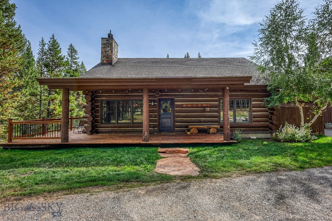 Experience exceptional mountain living in this stunning full-log home in the heart of Big Sky, Montana. Offering 3,300sq.ft. of thoughtfully designed living space, this residence features 4 spacious bedrooms, a versatile loft living area, and 3 full baths - ideal for family, friends, and entertaining guests.
The open floor plan highlights the home's natural logs, abundant light, and rustic charm. Enjoy the convenience of washer/dryer units on both the main and walkout levels. Step outside to a wrap-around deck with breathtaking mountain vistas, perfect for relaxing or gathering with loved ones. Mature old-growth trees and a manicured grass yard wrap around the property in privacy and natural beauty.
Walk to groomed Nordic ski trails or cast a line in the Middle Fork of the Gallatin River - both just moments from your door. The vibrant Town Center, the five-star Montage Hotel, and the world-class slopes of Big Sky Resort are just minutes away, ensuring the best of Big Sky is always within reach. A two-car garage provides ample space for vehicles and adventure gear.
This is Montana's finest - a rare combination of luxurious space, nature, and unbeatable proximity to the region's best recreation.