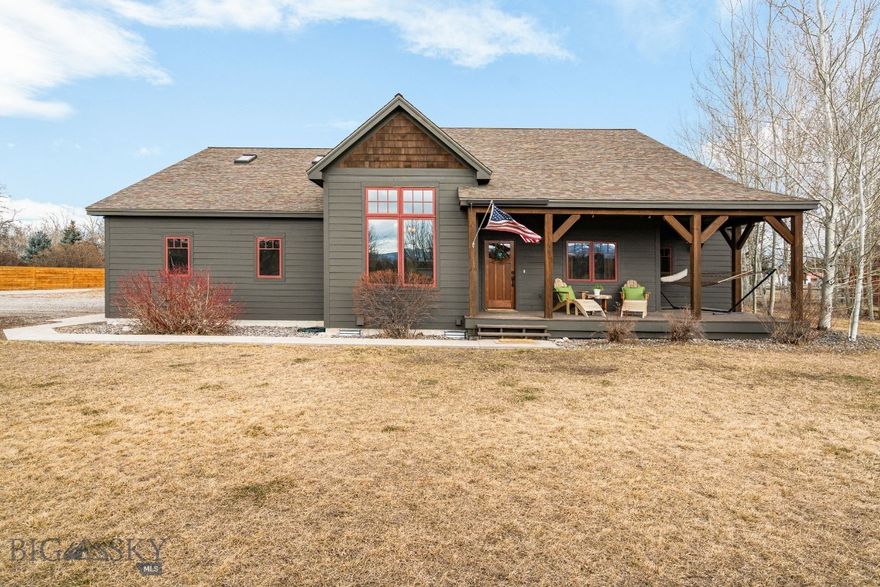 Steps from the Gallatin River, on just under an acre, with designated RIVER ACCESS, and you can BUILD A SHOP! Welcome home to 67 Upper Rainbow Rd - Built in 2008, this 3,451 square foot 4 bedroom, 3 bath, with a spacious bonus room and 3 car garage home has an incredibly comfortable floor plan. The homes main level hosts 2 (of 3) guest bedrooms, a full guest bath, an office/extra room, laundry, and open concept kitchen, dining and living room with gas fireplace leading to the 3-season enclosed porch looking out onto the expansive backyard and primed for entertaining. You’ll experience the rare opportunity to live just off an incredible section of the iconic Gallatin River, with deeded easement access to a private stretch for fishing, floating, or simply soaking in Montana’s natural beauty. The home's upper-level boasts the spacious bonus room offering additional living or recreation space, while the lower-level has a large multi-functional second living area, a 3rd guest bedroom, and adjacent guest bath.  Function meets flexibility with the heated three-car attached garage complete with work benches, built in storage and a dedicated dog wash station — perfect after river days or trail adventures. Interior finishes include warm hickory hardwood floors, alder cabinetry, solid wood doors, and stainless-steel appliances creating a refined yet welcoming atmosphere. The gas range anchors the kitchen, ideal for gathering and everyday living alike. The fully screened back porch invites you to unwind while taking in the peaceful surroundings and fresh mountain air. Seated in the ever-desirable Monforton School District (buyer to verify), moments from the Bozeman Hot Springs fitness facility, pools and spa, this thoughtfully designed home blends comfort, craftsmanship, and convenience of location in the greater Four Corners area. Enjoy the tranquility of riverside living just minutes from downtown Bozeman blending privacy with accessibility. With no HOA and very light covenants, this property captures the essence of Montana living — space, scenery, and room to grow. Call today for a private showing!