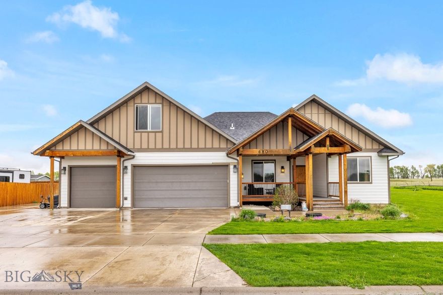 Stunning Custom Home with Breathtaking Mountain Views – Perfect for Entertaining.

This one-of-a-kind 5-bedroom, 3-bathroom custom home offers exceptional comfort, charm, and space to gather—nestled at the peaceful back end of a highly desirable neighborhood. Enjoy sweeping views of the Bridger Mountains and Spanish Peaks from your backyard retreat.


Designed with both daily living and entertaining in mind, this home features a nice layout with beautiful wood flooring, custom cabinetry, and high-end finishes throughout. All countertops are polished concrete with a striking marbled silver gloss—stylish and durable.


Whether hosting family or friends, the large cement patio and built-in fire pit out back create the perfect setting for outdoor entertaining, with open farmland on two sides enhancing the privacy and views.


The flexible floor plan includes a versatile bonus space above the garage that can serve as a bedroom, guest room, office, playroom, or media space (note: this room is not fully enclosed). The spacious master suite features a walk-out patio, a luxurious soaking tub, a large tiled shower, and generous closet space.


Additional highlights include:

Air conditioning, Private well, Hot tub pad with electrical hookup on the south side of the home, 2 hot water heaters
and underground sprinklers.


Conveniently located near Ridge View School and tucked away from the bustle, this home offers a rare blend of privacy, comfort, and entertainment-ready design.


Don't miss your chance to own this one-of-a-kind home—schedule a private showing today!