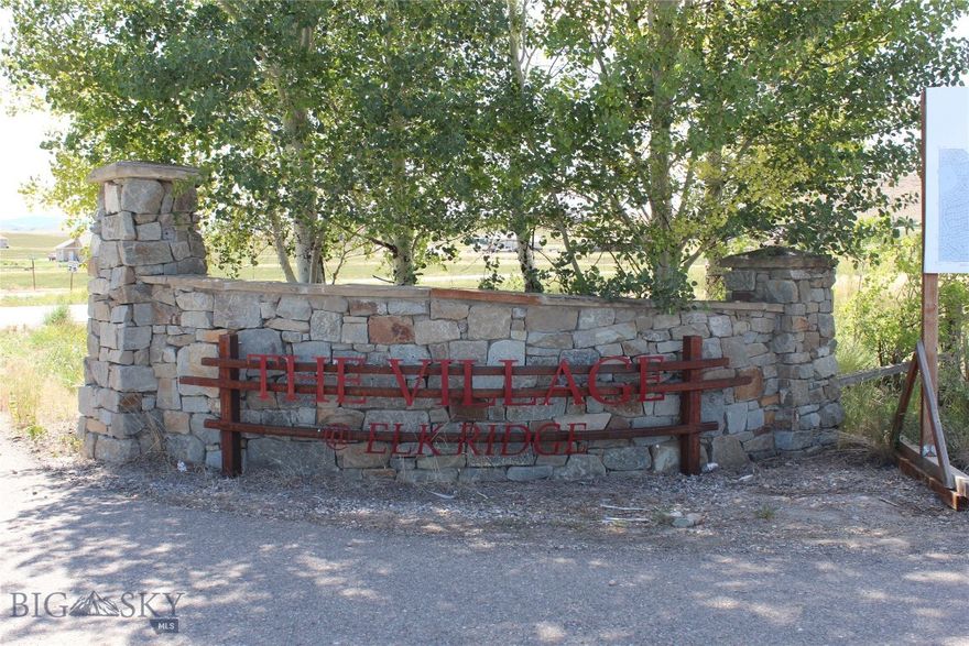 If you are looking for beautiful views and space in an established subdivision away from town, then the Village at Elk Ridge is the place for you! With wonderful home sites to build on with various sizes that range from 1+ to 7+ acres you can't go wrong. The mountain views are spectacular and with a quick drive, you can get to Three Forks, Bozeman, Helena or Butte and surrounding areas easily. All paved roads take you around this amazing subdivision where you can enjoy the 3+ acre park with baseball and soccer fields, a basketball court, beautiful covered gazebo and picnic tables that provide for a wonderful setting for family and friends to enjoy some fun. Golf, fishing, Lakes, hiking trails are all close by along with Headwaters State Park, Canyon Ferry and loads of activities to enjoy. With over 25 acres of open space and room to move, the Village at Elk Ridge is the place to be.