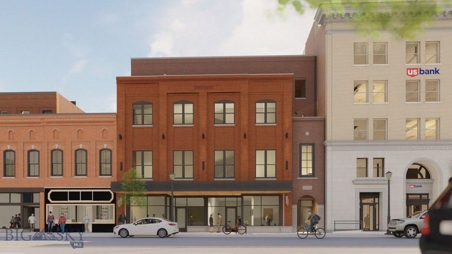 Downtown office space for lease in a prime location overlooking Main Street.  This is a second floor office next door to The National Building between Black and Bozeman Ave., providing easy access to all the dining and shopping that Downtown has to offer.  Building is currently under construction, so the floorplan can be determined by the tenant.