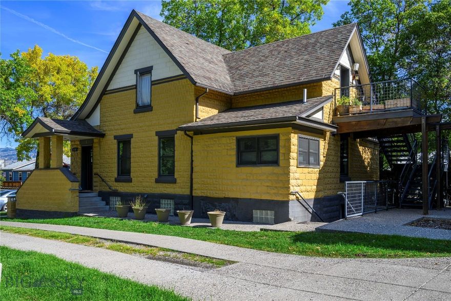 It's all about the location!!One of the best locations in downtown Bozeman! Two blocks from Main St, adjacent from Bogart Park with creek frontage. Three luxury rental units consisting of a two bedroom renovated home with an upstairs one bedroom rental with a separate entrance. This property also has a 3 car garage and four parking spaces. There is also another upstairs 2 bedroom rental with a garage and washer and dryer.
There are also 3 storage spaces and a laundry room.
