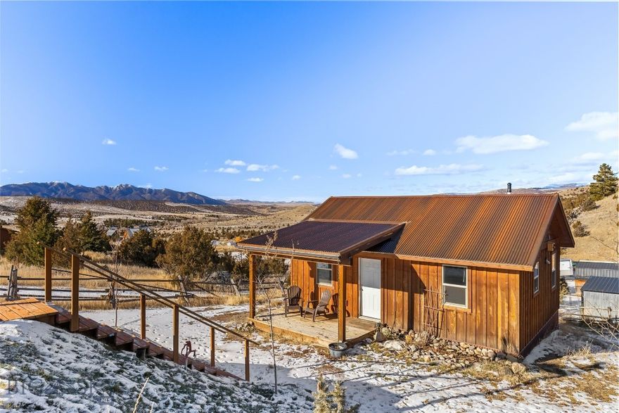 Perched above historic Virginia City, this charming 1 bed/1 bath cabin is the perfect Montana hideaway with big views and even bigger character. Built in 2014 and thoughtfully designed across 567 sq ft, it offers a warm, welcoming layout that’s been well maintained. Step into a bright living room with an electric fireplace for cozy evenings, a nice kitchen with great functionality, and a full bath that conveniently includes laundry. Fresh interior paint and brand-new carpet in the bedroom make it truly move-in ready. Outside, enjoy sweeping overlooks of Virginia City and the surrounding mountain ranges offering your own front-row seat to sunrise coffees and starry nights. Whether you’re looking for a weekend retreat, low-maintenance full-time living, or an investment getaway, this cabin delivers comfort, charm, and scenery in equal measure. Virginia City is a true Montana gem, rich in history, character, and small-town spirit while still offering easy access to adventure and amenities. You’re just a short drive to Ennis and the world-class fishing and floating of the Madison River, within reach of Bozeman for dining, shopping, and airport access, and perfectly positioned for day trips to West Yellowstone and Yellowstone National Park. Recreation is endless in every season: hiking, mountain biking, horseback riding, ATV/snowmobile trails, hunting, skiing nearby, and of course the legendary blue-ribbon waters of Southwest Montana. Charming, move-in ready, and well cared for, this is a rare opportunity to own a viewpoint cabin above one of Montana’s most beloved historic towns. Come see it...you’ll fall in love.