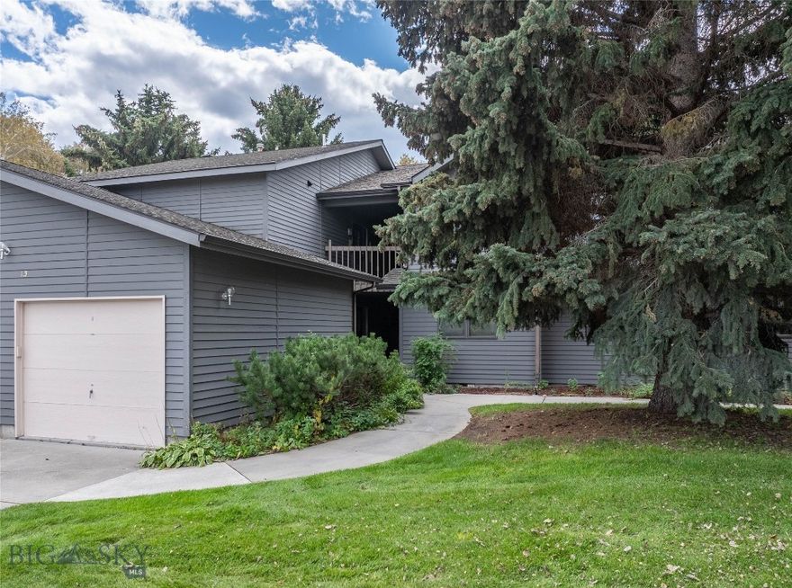 Welcome to Unit #13 in desirable Southbrook Condominiums offering comfort, convenience, and an ideal central location in Bozeman. This ground-level 2-bedroom, 2-bathroom condo has been thoughtfully updated with a renovated bathroom, newer kitchen appliances and countertops, refreshed flooring, and a newer furnace. The open and functional layout provides easy living and a welcoming feel throughout. Step out to the private back patio, where the mature landscaping and open space lend a feeling of serenity.  A detached 1-car garage with storage adds practicality and convenience. Nestled in a well-maintained subdivision, Southbrook offers a wonderful opportunity for homeowners seeking a property in one of Bozeman’s most accessible neighborhoods, with close proximity to shopping, schools, trails, dining, and downtown, this condo puts you right in the heart of it all.