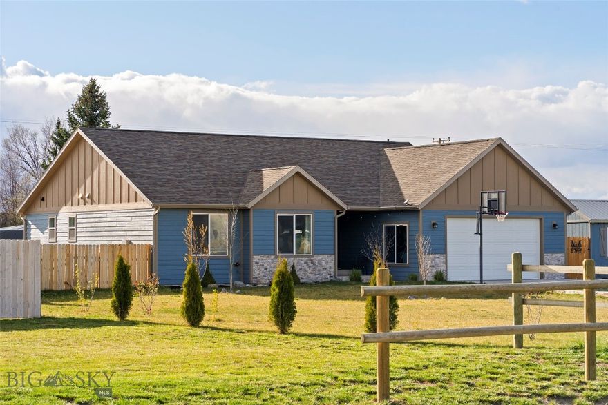 Welcome to Montana living done right- space, views, and a home that just feels good the moment you walk in. This well-kept single- level home sits on a generous lot with room to breathe, park your toys, and live a little freer. Inside, you'll find an open layout with vaulted ceilings, warm finishes, and a cozy wood stove that anchors the living space. The kitchen is clean and functional with loads of cabinetry, stainless appliances ,and a practical island that keeps everyone connected. The primary suite offers, comfort and privacy, while additional bedrooms give flexibility for guests, office, or family. Step outside to a fully fenced back yard, and wide open surroundings with mountain views that remind you why you came to Montana in the first place. Easy access plenty of parking and no feeling of being boxed in . This is the kind of property buyers ask for -simple, solid ,and set up for real life. Whether you're starting out, slowing down, or just wanting elbow room, this one delivers.