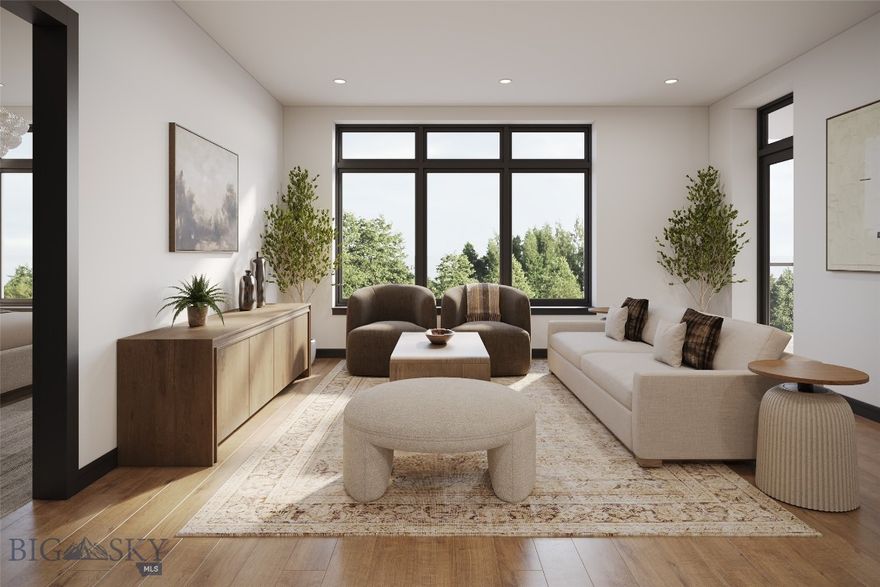 Light and bright, this North facing unit in The Henry, a six-story luxury condominium building in Downtown Bozeman, #203 has a bright and airy feel to it. Sitting on over 1,635 SF with two bedrooms, plus den, two and a half bathrooms, and a 120+- sf heated balcony, this unit has it all. With engineered oak hardwood floors, wool carpeting, quartz countertops and Bosch appliances to go with high-end fixtures and tons of natural light, this condo is a ready-made luxury offering in the heart of the Rocky Mountains’ coolest town. And it doesn’t stop there - The Henry building has amenities that make it more than just a residence: a ground floor fitness center, a private, landscaped courtyard and climate-controlled, secure underground parking. Just three blocks from Main Street, twenty-five minutes to Bridger Bowl and forty-five minutes to Big Sky Resort, you'll have easy access to the vibrant downtown scene, outdoor recreational activities, and Montana's stunning natural landscapes.