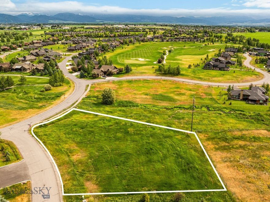 This generously sized lot offers an exceptional opportunity to create your private retreat within one of Bozeman’s premier communities. Tucked into the corner of a quiet cul-de-sac street, the lot provides ample space to design a custom home while still enjoying abundant elbow room from neighbors. With no through traffic and open surroundings, you'll experience unmatched privacy and tranquility. A rare find at this price point, all just minutes from Black Bull’s exclusive amenities—championship golf, a pool, fitness center, private restaurant, and cross-country ski trails.