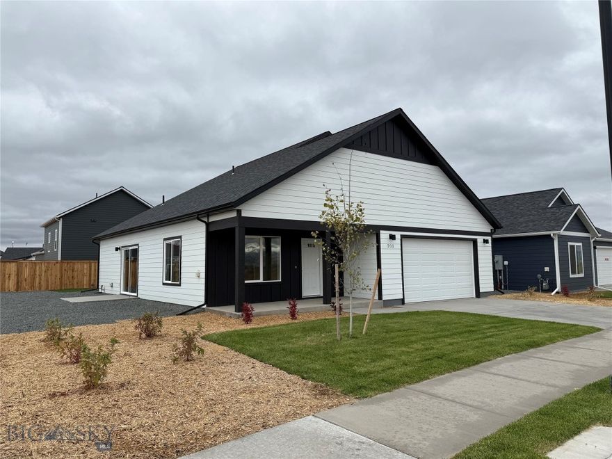 Located on a corner lot right near the West Post Park and trail system, this thoughtfully designed home showcases spectacular views of the Bridger mountain range. The front porch, side patio, and back patio give you plenty of options to soak in the scenery. This trilevel floorplan features open concept living, showcasing grand 14 foot ceilings that create the perfect space to entertain. The primary suite on the top floor includes 9ft and vaulted ceilings and a spacious walk-in closet, a secondary bedroom and full bath can be found down the hall. Head down to the finished basement, where you’ll find two bedrooms, full bathroom, laundry room, and a bonus room, all perfectly lit by full size windows. 

Just South of I-90 in Belgrade, West Post offers amazing access to Bozeman, Big Sky, the Bridgers, and the Madison River Valley. Home to adventure playgrounds, a sprawling soccer field, pond, dog park, and picnic areas. Walking paths connect the residential areas to the community retail and grocery, keeping everything close to home.