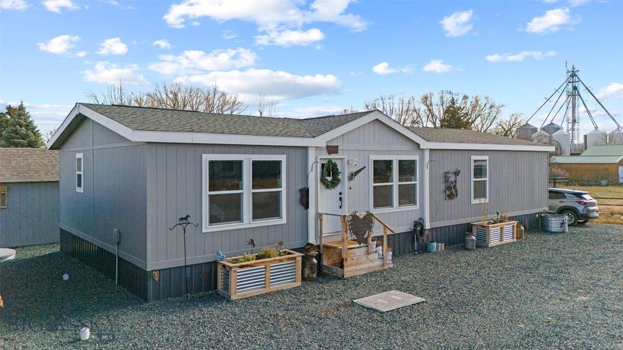 ***MOTIVATED SELLER***
Beautiful 2024 Home in the Heart of Harrison, MT
Welcome home to this stunning 2024 manufactured residence offering 3 bedrooms, 2 bathrooms, and exceptional comfort—perfectly set on four spacious lots in the center of charming Harrison, MT. This modern home features an open, airy layout with quality finishes throughout.
Enjoy true convenience with underground sprinklers to keep your lawn lush and effortless, along with air conditioning to keep you cool during warm Montana summers.
Take in the breathtaking mountain views and savor peaceful small-town living, all while being less than an hour from Bozeman and its shopping, dining, airport, and outdoor recreation.
With plenty of space to expand—the possibilities are endless on this rare four-lot property.
Move-in ready, beautifully built, and ideally located—your Montana lifestyle starts here.
