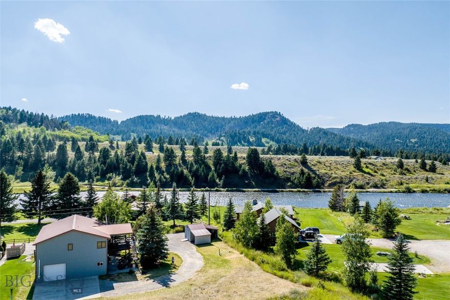 Situated in a small neighborhood is in the heart of recreational paradise for outdoor enthusiasts and fly-fishing aficionados alike, this charming 3-bedroom, 3-bathroom seasonal home in Cameron, Montana is on .375 acres with a private walking easement to the Madison River and an RV hookup. The upper level of the home encompasses the main living area and two decks. The living room, dining area, and kitchen with a small desk create a seamless flow and the space is ideal for entertaining guests or simply relaxing while enjoying the sound of the nearby river. This level also has two bathrooms and ensuite bedrooms with double closets. The ground level features a spacious family room with a patio and a wood stove, a large guest room, a 3/4 bathroom and a laundry area. The convenience of a 300-square-foot single-car garage and a freestanding shed for additional storage ensures that your outdoor gear and equipment are always well-organized. This residence is being sold furnished and offers a unique opportunity to immerse yourself in the tranquility of nature while enjoying the comforts of a thoughtfully designed, low maintenance dwelling. The strategic location places you in the epicenter of fly-fishing country, with the Madison River's soothing sounds and captivating views serving as a constant companion from the elevated decks. For those with a penchant for adventure, the nearby public lands, spanning thousands of acres, invite exploration and recreation.  Yellowstone National Park and many lakes are a short drive away.