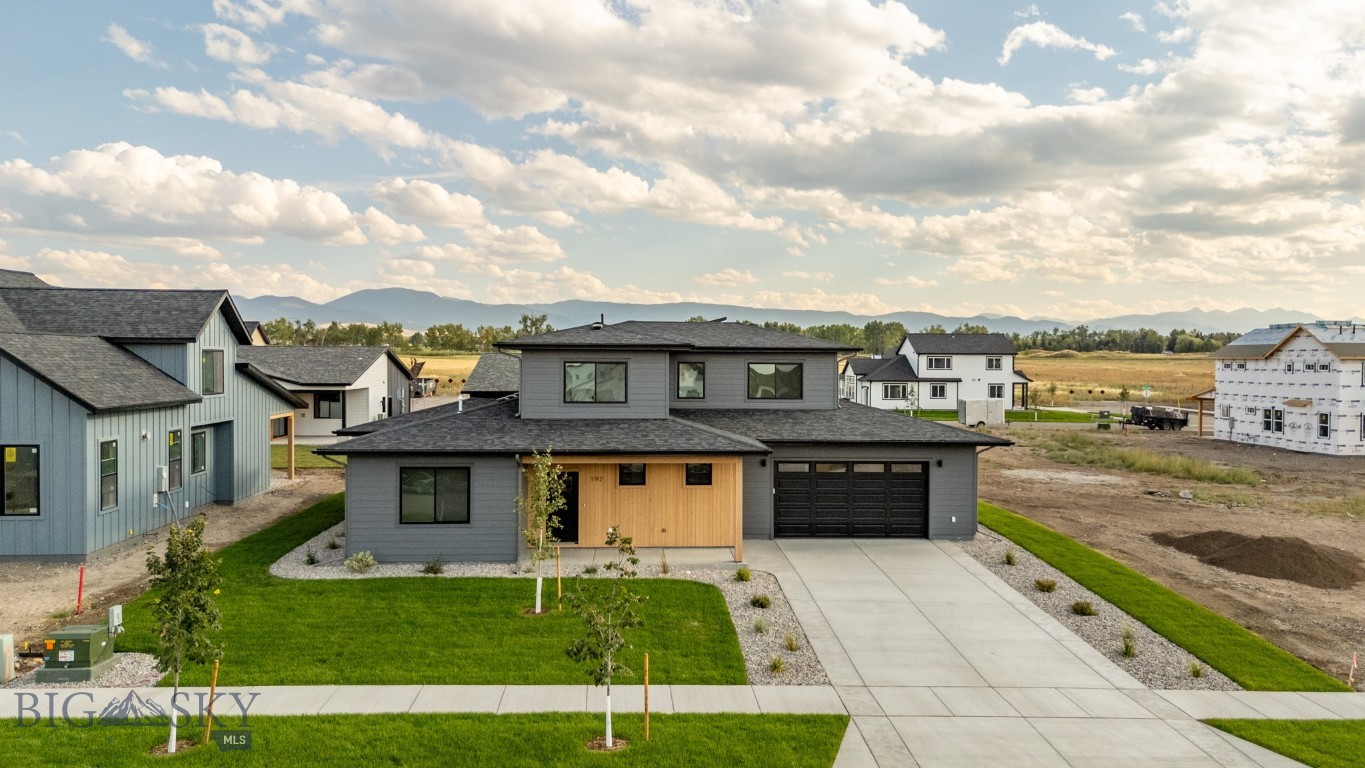 Brand new construction in one of Bozeman's newest communities, Sierra Vista. You will love this functional floor plan, walk into the warmth of the entry way where you're greeted with substantial natural light. To the left of the entry is the first bedroom, which would make a great office or guest space. Walking past that you head into the open floor plan main living area where to the left you have space for a sizable dining table that seamlessly connects to the spacious living room with a black ship lapped fireplace as the main focal point. The kitchen features ample cabinetry, gorgeous cream tile, gas range, and a walk-in pantry. Tucked behind the kitchen is the master suite with a walk in bathroom and closet. Upstairs features an ideal sized loft space, perfect for an informal living room, office, library, etc. With two bedrooms and a full bathroom, all boasting mountain views and tons of natural light. With a two car deep garage for space for your vehicles and storage. This home is conveniently located, has curb appeal and timeless finishes.