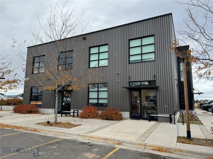Experience the perfect blend of modern design and historic character with this 839 SF commercial suite, being offered for sale in Bozeman’s sought-after Cannery District. This vibrant mixed-use community offers a lively atmosphere with restaurants, bars, fitness studios, and local shops all within walking distance—just minutes from Downtown Bozeman.

The suite features an open, flexible floor plan with exposed ceilings, and abundant natural light, creating an inviting and productive workspace. Ideal for professional offices, creative firms, retail, or wellness uses, the space is currently configured with three private offices and a open work space.

Amenities include excellent visibility and easy access from Rouse Avenue, North 7th, S. 19th Avenue and I-90.  There is the added benefit of ample on-site parking and on-site building and development management.

Don't miss this rare offering to own modern, turn-key Class A Office space in one of Bozeman’s most dynamic districts.  This property offers an exceptional opportunity to position your business for success.