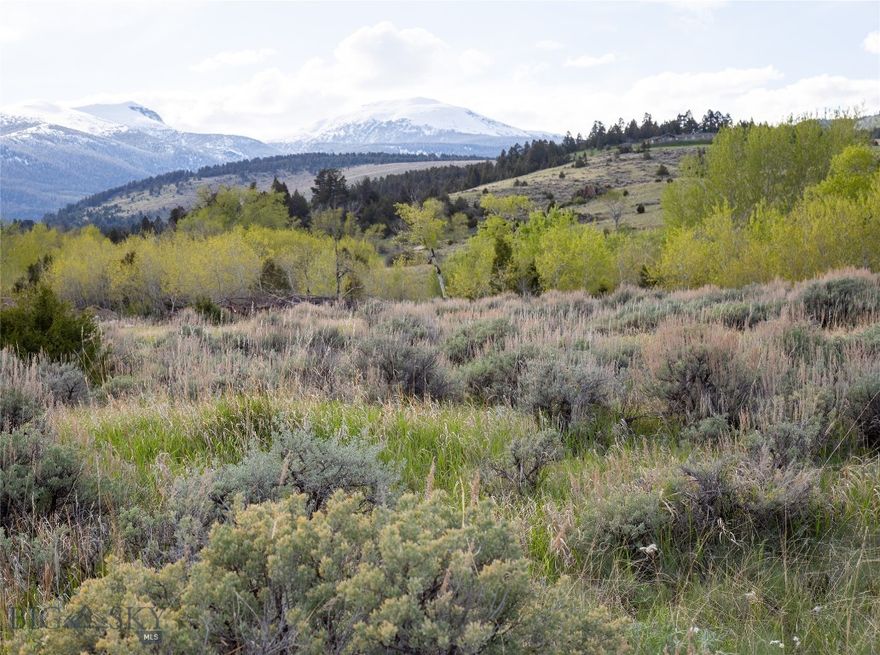 Located in the sought-after South Meadow Creek area of McAllister, Montana, this beautiful 5-acre lot in Wey's View presents an exceptional opportunity to build your dream home or retreat in a truly special setting. The property features direct frontage on South Meadow Creek—a year-round stream known for its clear water and peaceful, soothing sounds.
The lush creek corridor is lined with mature aspens, junipers, and willows, drawing regular visits from moose and deer. Panoramic views surround the property, including South Baldy in the Tobacco Root Mountains, Ennis Lake, the Madison Range, and even Lone Mountain in the distance—creating a picturesque backdrop in every direction.
With minimal deed restrictions, this lot offers flexibility in a setting that feels both secluded and connected. It’s less than a mile to National Forest access, just 15 minutes to the town of Ennis, and under an hour to Bozeman for work, shopping, and travel. Ennis Lake and the renowned Madison River are only minutes away for fishing and recreation.
This is a rare chance to own land in one of Madison County’s most desirable areas. Adjoining Lot 5 is also available.