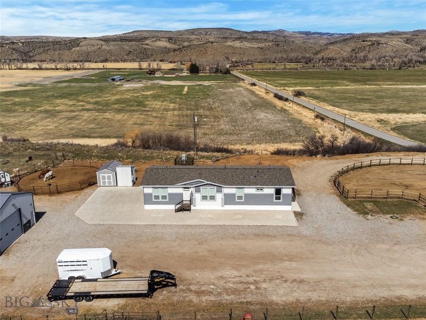 Welcome to 2117 Nixon Gulch Rd in Manhattan, Montana.  Situated on over two acres, this rare horse property offers breathtaking panoramic views in one fo the areas most desirable locations.  From sunrise to sunset, the landscape is nothing short of spectacular - with sweeping vistas of the Gallatin Valley framed by the Horseshoe Mountain Range and Bridger Peaks.  Fully equipped for your rural lifestyle, the property features a spacious 30X40 heated and insulated shop with separate 12X24 addition, a charming chicken coop, a 10X16 storage shed, well house with additional storage, six horse-stalls, two livestock paddocks and full RV hookups.  Equestrians will appreciate being just minutes from Gallatin River Ranch with rented (when available) access to a large indoor arena, plus fishing access at the Gallatin River just down the road.  Beautifully designed 2021-built, three-bedroom, two bath home offers an additional room perfect for an office or den.  The property is on a great producing private well. Call your favorite agent to schedule a tour today!
One owner is a licensed real estate agent.
