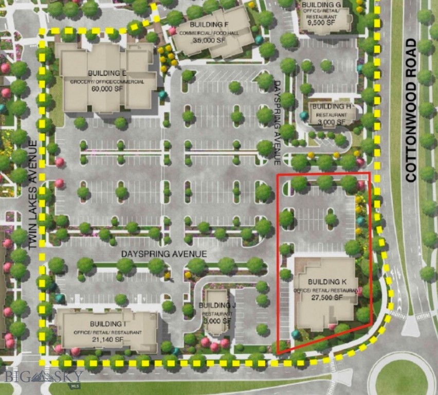 Now available for ground lease, built to suit, or purchase: 1.09 acres of premium commercial land at the preeminent corner of the Northwest Crossing Community. Positioned at the recently completed roundabout of Cottonwood Road and Oak Street—kitty-corner to Gallatin High School and next to Chipotle—this site offers exceptional visibility, access, and daily traffic. Ideal for retailers, restaurants, or service-based businesses looking to join Bozeman’s rapidly growing west side. Surrounded by dense residential development and high-demand demographics, this is a prime location for tenants and developers seeking long-term value in one of Bozeman’s most active mixed-use districts.