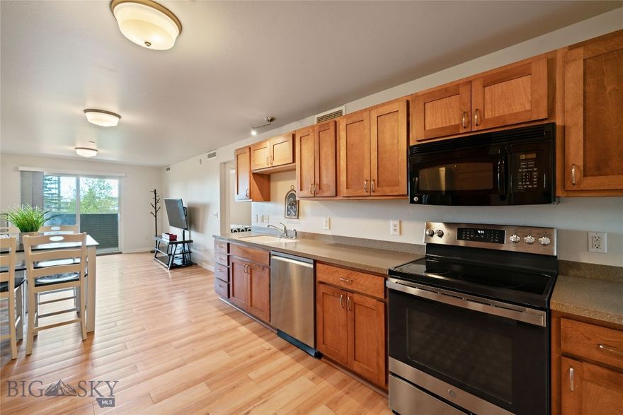 Welcome to this well-maintained 2-bedroom, 1.5-bath condo, ready for its new owners. Ideally located near Town & Country, Sidewinders, and Ferguson Farms, this home offers excellent walkability, making everyday living convenient and enjoyable. You’ll also appreciate the close proximity to Montana State University, outdoor recreation, and all that Bozeman has to offer.

Situated on the first floor, the unit features a private patio that opens to shared green space—perfect for relaxing or easy access for dog owners. Inside, you’ll find a clean, efficient layout designed for low-maintenance living, complete with in-unit washer and dryer.

This property is ideal for those seeking a “lock-and-leave” lifestyle. A dedicated covered parking space is included.

Monthly HOA dues cover garbage, water, sewer, exterior maintenance, lawn care, snow removal, and exterior insurance—providing peace of mind and simplified living.
BONUS: This condo development is VA approved, a rare opportunity in Bozeman at this price point.
Seller is offering a $3,000 painting credit, to be transferred at closing.