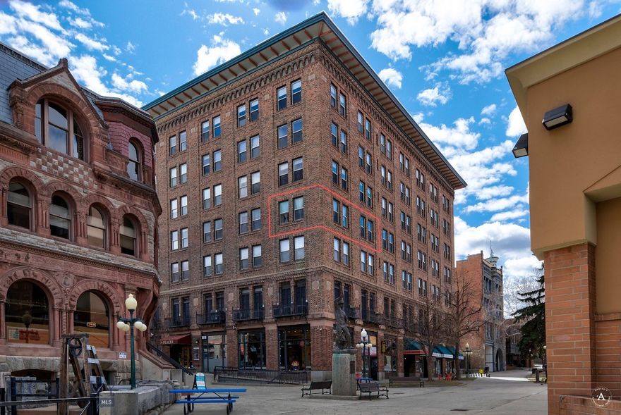 Own a part of Helena History! This updated sleek & modern corner unit condo at the Historic Placer Condominiums is located in the heart of Helena's Last Chance Gulch walking mall steps away from dining, nightlife, shopping, hiking and everything that makes Helena the "Queen City of the Rockies." The sunlight drenches into this unit from 6 large windows all of which overlook the walking mall. The updated kitchen features stainless steel appliances and high end finishes. The modern style of the kitchen & bath make a striking juxtaposition to the high ceilings, tall windows and other historic elements of this home & building. The spacious bedroom has 4 windows looking out to the Helena skyline. The bathroom's modern aesthetic is complemented by the luxurious heated floors. The bathroom is off of the living area keeping it welcoming to guests & your bedroom space private.  This condo in an entertaining dream and lives so much larger than its footprint. They spacious ground level gathering area can be reserved and used by residents. This condo will make an ideal 2nd home as a vacation hub for recreating all around Helena.  Truly turn key & low maintenance living. Size down and live large on the gulch!