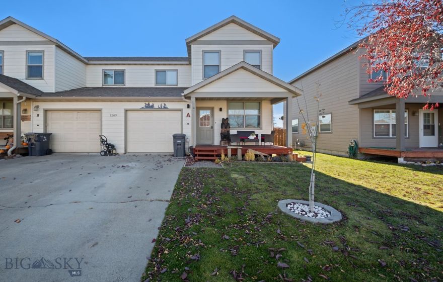 This 3-bedroom, 2.5-bath home offers a bright and welcoming layout with 9’ ceilings and large windows that fill the main level with natural light. The kitchen features rich hickory cabinets, tile and hardwood flooring, and an open flow perfect for everyday living or entertaining. Upstairs, the spacious primary suite provides a comfortable retreat. Enjoy the fenced backyard with raised garden beds and a storage shed—ideal for gardening or relaxing outdoors. Conveniently located near Belgrade’s parks, trails, and local amenities.