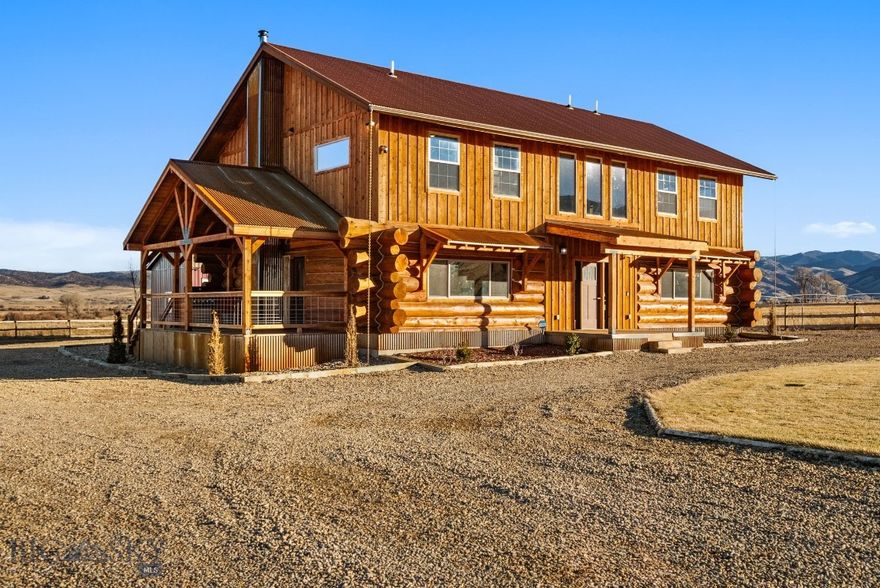 An Exceptional Ruby Valley Retreat Offered at $999,000--Priced Over $150,000 Below Recent Appraisal!!!
Set against the stunning backdrop of the Ruby Mountains, this meticulously maintained log home offers an exceptional blend of rustic elegance and modern comfort on just over 7 private acres in the heart of the Ruby Valley. The 4-bedroom, 3-bathroom residence features warm wood finishes, soaring ceilings, and expansive windows that frame breathtaking views in every direction. Highlights include a wood-burning stove, built-in dry sauna, lofted reading nook, and a spacious kitchen designed for gathering with double ovens and ample prep space. A second living area showcases a dramatic vaulted staircase and panoramic mountain vistas. Outdoor living is equally impressive with a custom BBQ and entertaining area ideal for summer evenings under Montana’s wide-open skies. The new 3-bay heated shop includes a wood-burning stove, EV-ready wiring, and 20/30/50-amp RV hookups, complemented by an additional 1-bay outbuilding for storage or equipment. Light covenants allow flexibility for animals, gardening, or hobby farming, with wildlife frequently passing through the property. Enjoy nearby access to thousands of acres of public land, Ruby River fishing, and endless recreation, all just minutes from historic Virginia City and Sheridan, Montana. Offering privacy, craftsmanship, and immediate equity, 17 Tex’s Loop presents a rare opportunity to own a refined Montana retreat.