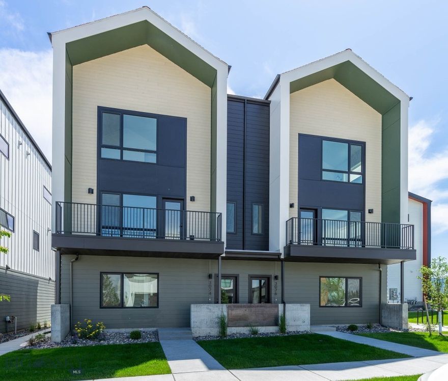 Don't miss this Kul 3 floor plan at Gran Cielo. This popular floor plan features all the high end finishes you've come to expect with a Gran Cielo home. This 3-story, 3 bedroom, 3.5 bath condo features huge euro-style windows, Scandinavian finishes, custom tile, designer hardware and fixtures, nice appliance package, quartz counter tops, solar system, and A/C. Designed by Studio H Architects, a junior suite encompasses the 1st floor while the 2nd level includes the kitchen, living room, dining area, powder bath, laundry and a balcony with views to the South. The top level has the best views and includes the master bedroom, guest bedroom, guest bath, and an additional den or flex area. Gran Cielo is Bozeman's newest premier neighborhood located in the desirable south side featuring high end homes and condos surrounding it's first class park. Schedule a private showing today.