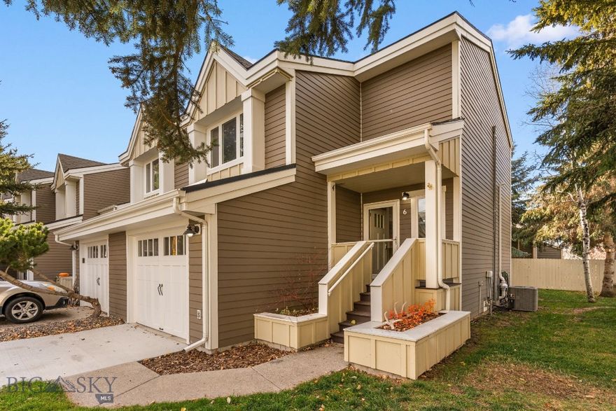 If you’ve been searching for a centrally located condo close to MSU, and in the heart of all things Bozeman, this one checks all the boxes. This 2-bed, 1.5-bath end-unit offers privacy, comfort, and convenience — plus it’s one of the few with central A/C.
The main level features a bright living room, open kitchen and dining area, half bath with laundry, and direct garage access, all connected by a seamless layout with new hickory hardwood floors and tile accents. The freshly painted garage adds a clean, updated feel the moment you pull in. Upstairs, you’ll find two spacious bedrooms with vaulted ceilings, a full bath, and attic access. The attic has been finished with subflooring and insulation, keeping the home efficient year-round and providing clean, usable storage.  PLUS, the ability to finish this space out as added living space down the road!
Outside, enjoy a covered front porch, kitchen-access patio, and a private-feeling common yard area.
Recent updates include a new A/C and forced-air heat system, new insulation in the attic and crawl space, a new radon system with vapor barrier, new kitchen appliances, new main-level toilet, fresh interior paint, and a new concrete driveway. The HOA has also approved a new roof — and the seller has already paid the full assessment.
Come and check it out today!