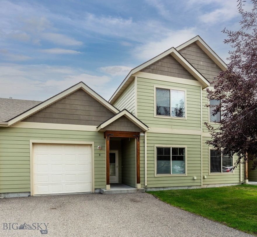 Discover this 3-bedroom, 2-bathroom, 1,727 square foot condo, nestled in the heart of Bozeman’s coveted Four Corners community. Built in 2008, this meticulously crafted residence boasts an open-concept design, seamlessly blending sophistication and comfort. The kitchen features gleaming granite countertops, stainless steel appliances, and a dedicated pantry. Warm up by the cozy fireplace in the spacious living area, adorned with rich laminate flooring that exudes timeless charm. The main-floor master suite offers a serene retreat with ample natural light and a private ensuite. Completing the main floor is an additional bedroom, full bathroom and laundry area. Upstairs you will find a loft space, perfect for a home office or second living area, and the third bedroom. Outside, a fenced yard opens to lush community green spaces, perfect for entertaining or relaxing amidst mature trees. The 1-car attached garage provides convenience and storage. Ideally located minutes from vibrant downtown Bozeman and Belgrade, this home offers the best of Montana living.  Elevate your lifestyle in this stunning residence—schedule your private tour today!