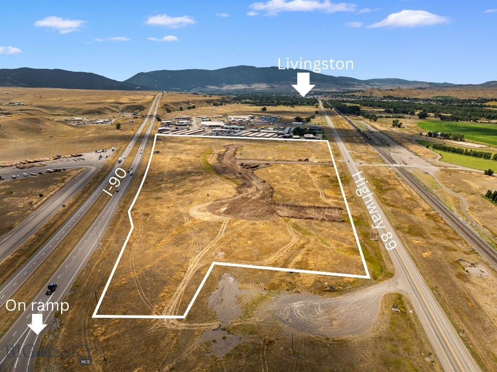 Yellowstone Reserve Commercial Park is Livingston's newest commercial subdivision, located just at the Eastern edge of the Livingston city limits at the Exit 337 Interchange of Interstate 90. This commercial park abuts Interstate 90 on the south, and Highway 89 on the north for maximum visibility and easy access from the Interstate and Livingston. Lot sizes range from ~2.5 acres to ~5.9 acres to allow for a variety of commercial uses. Three phase power available to lot. Lot 8 is at the western edge of the development, fronting Highway 89 and is 5.338 acres. Final plat estimated to be Spring 2026.
