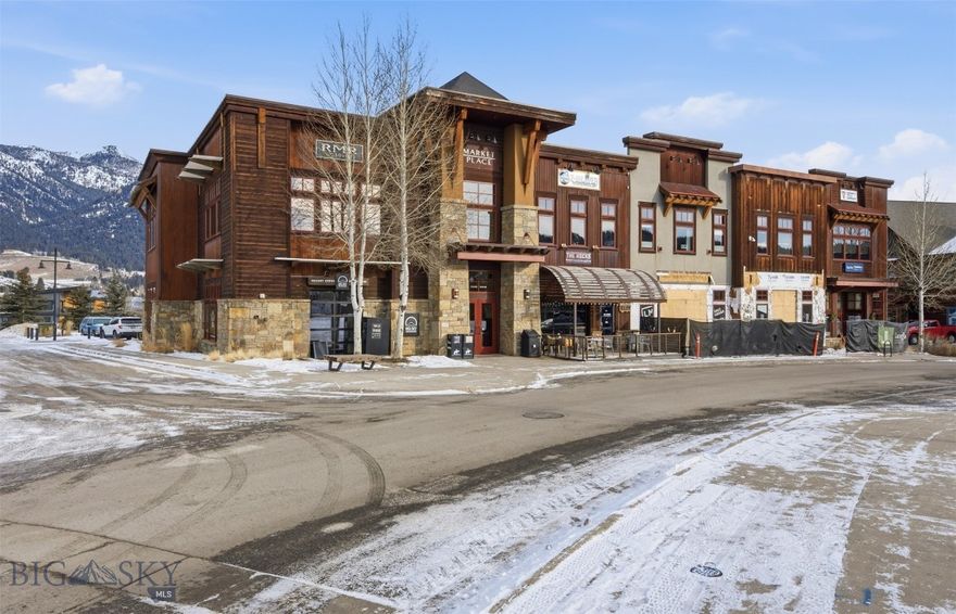 This is an exceptional opportunity to own a second-level commercial condominium in the highly sought-after Market Place Building in Big Sky Town Center. The office space features 2 private offices, a large conference room area, and enough room for additional desks or flex space. Centrally located in the heart of Big Sky, the property is just steps from shopping, dining, Fire Pit Park, the BASE Community Center, the theater, and the bus stop. Elevator access is conveniently located adjacent to the office entrance, the restrooms are right across the hall, and ample parking is available in the common lot behind the building. Positioned within one of the busiest commercial buildings in Big Sky, this space offers excellent visibility, accessibility, and long-term value for a large variety of professional uses. Being sold unfurnished, although Sellers are open to sell some of the furnishings outside of closing.
