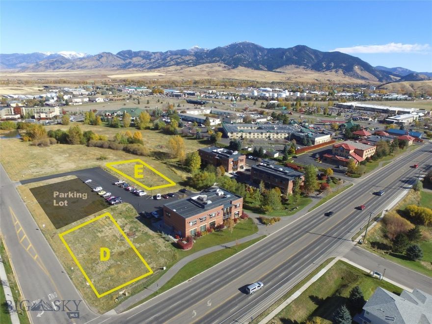 Commerical pad site available in an established commercial development in an excellent central Bozeman location.  Pad Site E allows for 14,350 SF on two floors.  Pad Site E on the North end of the development.  Pad sites A, B and C are completed and fully leased to multiple users.  Pad site D is currently under construction.