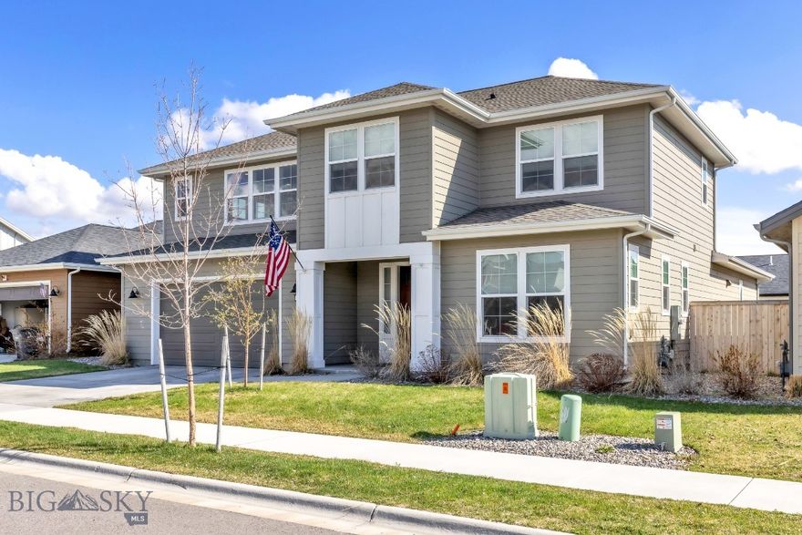 This meticulously maintained home, built in 2021, is located in the desirable Prescott Ranch community. Offering an open and versatile floor plan, this residence is thoughtfully designed to suit a variety of lifestyles. The main level features an expansive kitchen equipped with quartz countertops, pendant lighting, stainless steel appliances, a walk-in pantry, and upgraded fixtures, including a full range plus double wall ovens. Adjacent to the kitchen, the dining area flows seamlessly into the covered patio, while the spacious living room boasts a gas fireplace with a rustic mantel.  The main floor includes two suites: a Junior Primary suite, adaptable as a bedroom, office, or studio, and a luxurious Primary suite with a spa-like bathroom featuring a glass-enclosed ceramic tile shower, dual sinks, and a generous walk-in closet. Upstairs, you'll find two additional bedrooms with walk-in closets, a loft, a large family room, and another full bathroom—ideal for family and guests.  Additional Seller installed upgrades include a full radon system, additional outlets and an upgraded electrical panel plus a dog door airtight rated to -20 degrees.
Upgrades throughout include modern vinyl plank and carpet flooring, enhanced lighting and plumbing fixtures, and sophisticated finishes. Outside, the property offers a fully landscaped lawn, front flower beds, backyard fencing, and a sprinkler system.
Don’t miss this opportunity to own a stunning, move-in-ready home in Prescott Ranch—available at a price well below new construction!
