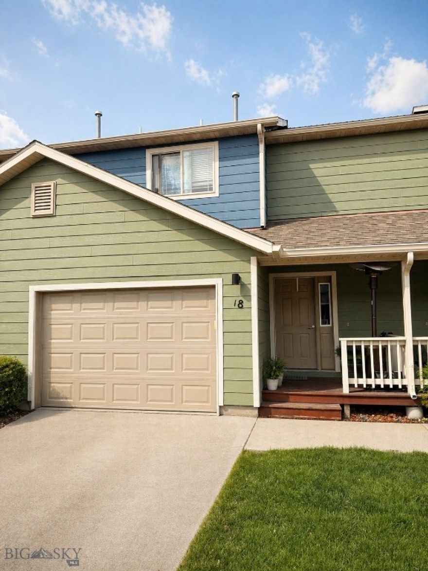 Tucked in a convenient Bozeman location, this condominium offers low-maintenance living with the space and functionality today’s buyers are looking for. The thoughtfully designed main level features an open-concept layout that flows seamlessly from the kitchen to the living and dining areas—ideal for both everyday living and entertaining. The kitchen is well-appointed with ample cabinetry, a pantry, and an eating bar for casual meals, while well-placed windows bring in abundant natural light throughout the space. Updated lighting fixtures throughout the condo add a fresh, modern touch.

Upstairs, the spacious primary suite features a walk-in closet and a private ensuite bath with generous counter space. Two additional bedrooms offer flexibility for guests, a home office, or roommates, and a conveniently located second-floor laundry area adds ease to daily routines.

With an attached one-car garage, a functional floor plan, and low-maintenance appeal, this property is well suited as a primary residence or an investment opportunity with rental potential—all in desirable Bozeman, Montana. Schedule a private showing to experience the comfort and convenience this home has to offer.