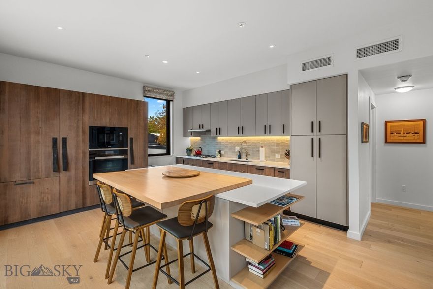 Motivated to Sell! Discover the perfect blend of style, convenience, and low-maintenance living at 620 E Cottonwood Unit 203. Located in a highly
sought-after Northeast Bozeman neighborhood, this contemporary unit offers a lock-and-leave lifestyle without compromising on quality or
accessibility. Unit 203 is designed for effortless Northeast Bozeman living. The interior features an open-concept layout that maximizes space and
natural light, perfect for both daily living and intimate entertaining. The kitchen is outfitted with high-end touches including Miele appliances and
custom soft close cabinets. The kitchen flows seamlessly into the dining and living areas. Situated on East Cottonwood, this location provides
unmatched connectivity. Residents are just minutes away from downtown Bozeman’s vibrant culinary scene and unique shops, as well as Montana
State University (MSU). With quick access to major corridors, you're perfectly positioned for weekend adventures, whether heading out to the
mountains for skiing or hopping onto nearby trail systems. This is an ideal investment or primary residence for those seeking the quintessential
Bozeman experience. Schedule your private viewing today to experience this elegant, convenient lifestyle firsthand. Motivated to sell!