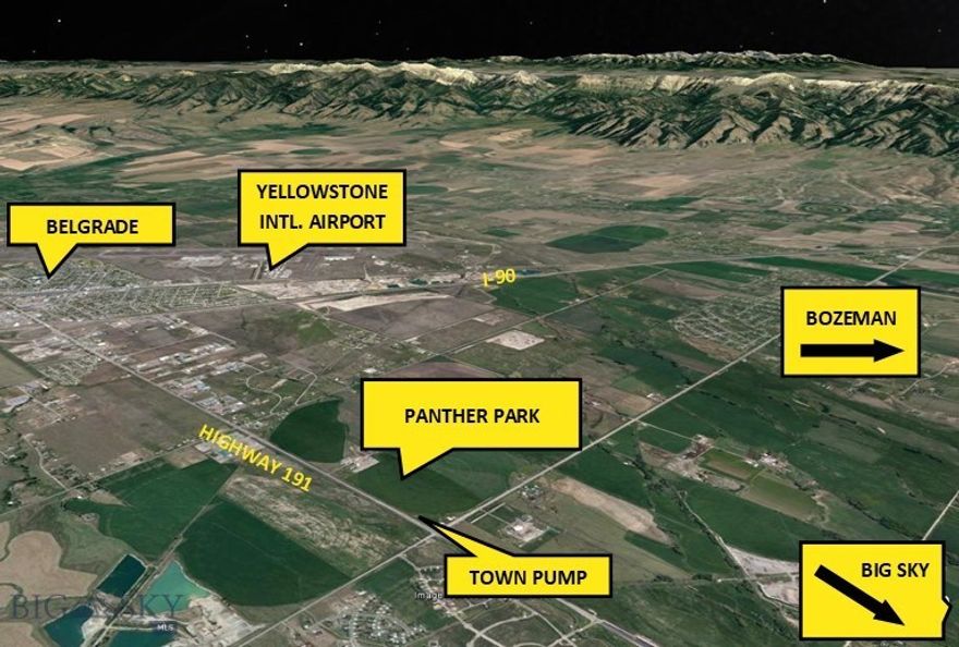 Nice large lot just off the Jackrabbit Corridor in the new Panther Park development.  3.645 acres with no zoning allow for a multitude of uses.  Being just off Jackrabbit and Valley Center allows excellent access to Bozeman, Belgrade and Four Corners.  Final plat has been received.  Four Corners Water and Sewer, lot comes with 2 EDUs and water rights.