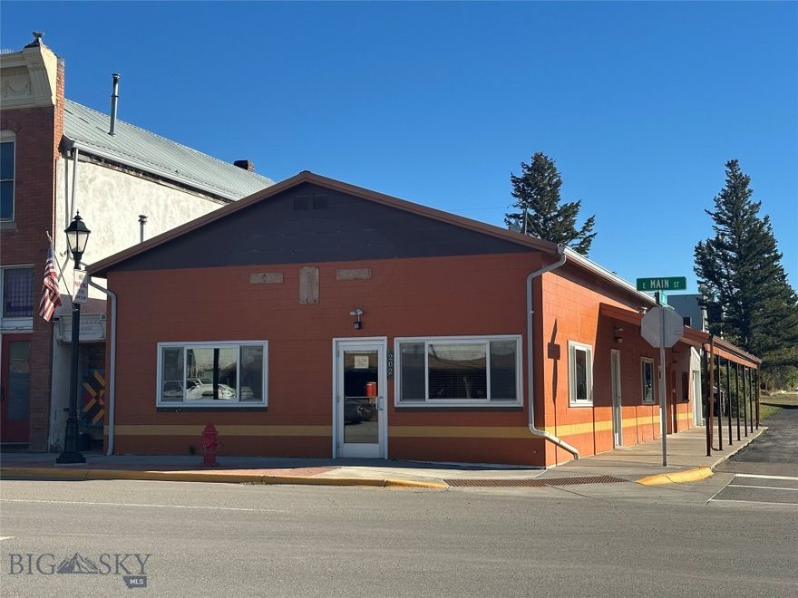 Location, Location, Location! This well maintained, immaculate commercial building is on a corner lot on Main Street in White Sulphur Springs. It is a blank canvas just awaiting your vision and entrepreneurial spirit. Prior use was a brewery and tap room with a cozy atmosphere. The restrooms are ADA compliant, there is a vast amount of storage space, roll up door, outside seating area, and a walk in cooler. White Sulphur Springs is a bustling central Montana town that attracts people from all areas and walks of life.  The local hot springs brings visitors to town for quiet stays of relaxation as does Showdown Ski Area. All varieties of recreation are a huge draw to the area.  Fishing, hunting, hiking, skiing, ATV riding, and so much more. There is no zoning in Meagher County and this property would be perfect for your very own Main Street business.