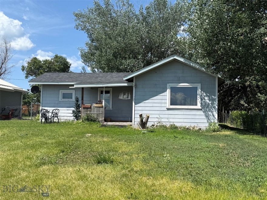 Small Home with Mountain Views in Wilsall MT. Welcome to 109 Hannaford St N—a cozy 1-bedroom, 1-bath home in the heart of the friendly community of Wilsall. This home has seen recent updates, offering comfortable living with functional charm. Currently used as a rental property, it also presents a great investment opportunity or the perfect spot for a full-time residence or weekend escape.
Enjoy stunning views of the Crazy Mountains, a shaded backyard with a storage shed, and the peaceful atmosphere of small-town Montana. Just 33 miles to Livingston and 31 miles to Bozeman, this property offers easy access to amenities while maintaining that sought-after rural lifestyle.