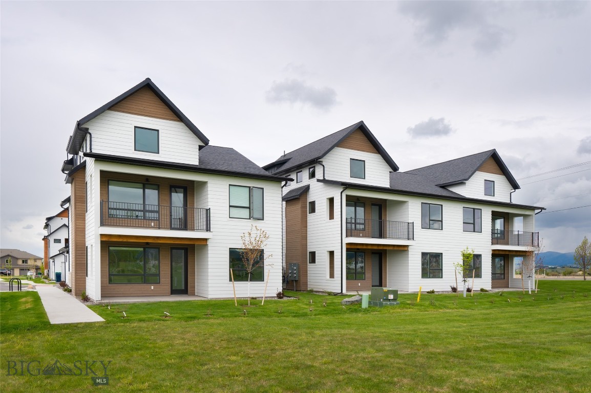 Beautiful condo in Bozeman's desired Southside! Enjoy the convenient, turn key living while being in the picturesque landscape of south Bozeman. This condo has vaulted ceilings and open concept living and kitchen area perfect for entertaining. Enjoy the walkout covered deck from the living room, spacious and made for relaxing and enjoying the mountain views. Upstairs is an additional bedroom/office space. Backing to park space is ideal for your pets or your own outdoor oasis with mountain views. This unit is perfect for those seeking adventure and low maintenance living while having easy access to trails, biking, hiking, Hyalite and more. Tasteful finishes, AC mini split units, your own garage, and just a short drive, bike, or walk to outdoor recreation and just miles away from town - these condos offer a quiet farmhouse feel with mountain views while being conveniently located.