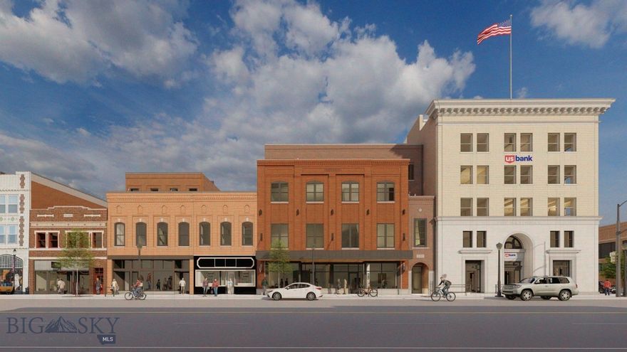 Downtown office space for lease in a prime location overlooking Main Street. This is a third floor office next door to The National Building between Black and Bozeman Ave., providing easy access to all the dining and shopping that Downtown has to offer. Building is currently under construction, so the floorplan can be determined by the tenant.