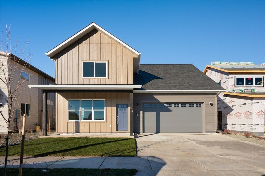 Another exceptional Higher Standard Homes build located in Belgrade’s newest community of West Post. The main floor features LVT flooring
throughout, with an open-concept kitchen, living, and dining area. The master suite is conveniently located on the main floor, while upstairs you'll find
two additional bedrooms and a giant bonus room that can serve a variety of uses including a 4th bedroom, second living space or home office. The
kitchen is beautifully appointed with quartz countertops, Kitchen Craft Cabinets, stainless steel appliances and a gas range, while the master bath offers a
luxurious tiled shower. This property also includes full front and backyard landscaping with underground sprinklers. Central A/C is included!
Enjoy being just down the street from the incredible neighborhood park, which will feature a pond with a beach, amphitheater, bike park, playground,
dog park and pavilion. Part of this vibrant mixed-use development, West Post offers residents access to a wealth of amenities, parks, and trail
systems, all within easy reach of both Belgrade and Bozeman. Conveniently located just south of I-90 and the Bozeman Yellowstone International
Airport, this home offers easy access to everything the area has to offer.  One more bonus...this home is sided with Diamond Kote, a 30 year no fade warranty!