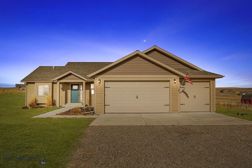 Wide-open Montana living with everyday comfort, just minutes from Three Forks. Set on just over an acre with big sky views in every direction, this property offers the privacy, freedom, and elbow room that’s getting harder to find. It also butts up to HOA land, so that open feel is here to stay.
The home features three bedrooms plus a flexible bonus space that works equally well as an office, gym, or overflow for guests. The layout is ideal for daily life and hosting friends after a long day outside, with natural light pouring in and framing the surrounding landscape. Central air conditioning keeps things comfortable year-round, no matter the season.
A full three-car attached garage provides plenty of room for vehicles, gear, projects, or all the extra “stuff” that comes with Montana living. Outside, there’s room to spread out whether that means animals, toys, a shop, or simply enjoying the quiet.
With easy access to town, the river, and endless outdoor recreation, this is a property that truly supports the Montana lifestyle. Bring your animals, your hobbies, and your vision. This is the kind of place that feels right the moment you turn down the drive.