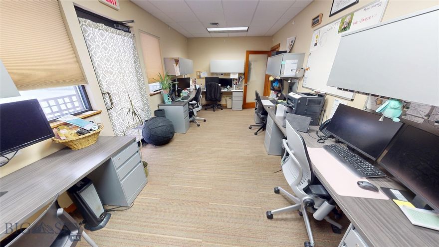 Convenient location in busy office park just off North 19th Ave.  This second floor office space features 8 individual offices, each with a window to bring in natural light. There are also built in work stations with built in separation walls for additional work space.  Nice kitchenette area with full sized fridge.  Spacious waiting area, and conference room with access to private patio.  Common area restrooms are just down the hall.  The previous user was medical, so would work very well for a medical user.