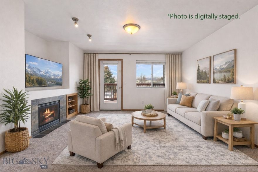 Welcome home to this well-maintained, owner-occupied 2-bedroom, 1.5-bathroom condo offering comfort, convenience, and an unbeatable location. The open-concept living area creates a bright, inviting space perfect for everyday living and entertaining, while spacious bedrooms provide room to relax and recharge.

Step out onto your private covered deck, perfectly positioned with north- and west-facing views—an ideal spot to enjoy Montana sunsets and views to the Bridger Mountains. A detached garage adds convenience and extra storage.

Location truly sets this home apart. Just steps away, you’ll find a scenic pond, a dog park, and direct access to the Gallatin Valley Mall. Montana State University–Bozeman is close by. Public transportation is easily accessible, and the area offers ample shopping, dining, and employment opportunities.

This condo is perfectly suited for a first-time homebuyer, college student, or young family looking for low-maintenance living in a thriving community.

Don’t miss your chance to own a fantastic condo in one of Bozeman’s most convenient locations—schedule your showing today!  Let's make a deal .....