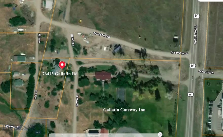 1.033 ACRE LOT with NO HOA and NO COVENANTS in Gallatin Gateway, HALFWAY BETWEEN BOZEMAN AND BIG SKY ideal for anyone
looking for commercial acreage or a live/work option w/ a 4 bedroom, 2.5 bath home already on the property and room to build out the acreage
additionally. The home on property has charm and history but also 4 bedrooms offering privacy on various levels and sits just behind the Gateway
Inn on a large 1.033 acre lot with no HOA and allowing for additional building(s). Not even ½ mile from the Gallatin River, Gallatin Gateway
School, famous Stacey’s Old Faithful Saloon, the new Westerner, Gateway Gas Station, Gallatin Gateway Community Center and The Jump
you’re seated in the convenience of the hub of it all with room for potential additional residential and/or outbuildings. Call today for a private
showing.