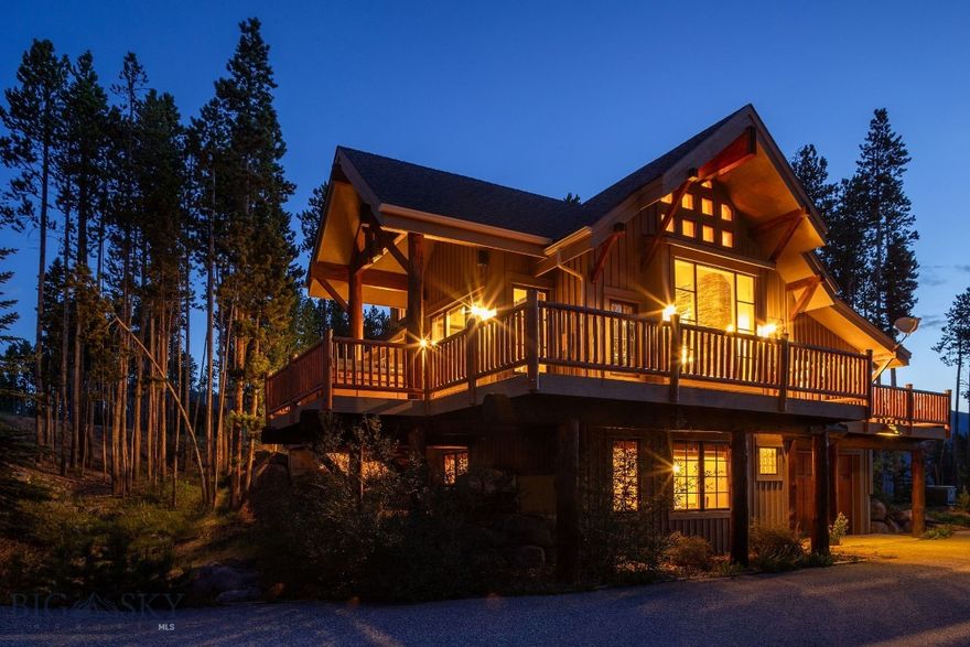 Located in Moonlight Basin, this beautifully designed mountain home offers rare ski access in both directions—with the ability to return home by skis and quick access out to the Madison Base Area or Moonlight Lodge, just a short distance away. Few properties enjoy this kind of convenience to Big Sky’s world-class terrain and nearby amenities.

Built with gathering in mind, the open-concept layout seamlessly connects the living room, dining area, and kitchen—ideal for entertaining after a day outdoors. Multiple fireplaces add warmth and ambiance, while expansive windows bring in natural light and frame stunning views of Lone Peak.

Step outside to a spacious wraparound deck that expands your living space into the fresh mountain air—perfect for morning coffee or après-ski relaxation. Set on a corner lot, the home feels both open and comfortable, with thoughtful design throughout.

An optional Moonlight Basin membership enhances the offering with access to the Moonlight Lodge, private trail systems, lake activities, dining, fitness facilities, and more—creating a true four-season lifestyle.

Sold furnished, this home offers an exceptional opportunity to enjoy mountain living with both comfort and connectivity in one of Big Sky’s most desirable communities.