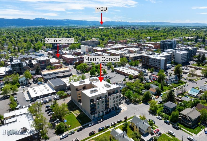 Welcome to modern living in the heart of Bozeman! This sleek 1 bed, 1 bath condo located in the desirable Merin building offers contemporary
finishes and an open-concept layout perfect for comfortable living. The kitchen features sleek cabinetry, stainless steel appliances, and a spacious
island, ideal for entertaining or enjoying your morning coffee. Natural light floods the living space through large windows, creating a warm and inviting
atmosphere. The bedroom provides ample space and storage, while the bathroom boasts elegant fixtures and a clean design. Enjoy the convenience
of a dedicated heated garage stall. Located in downtown Bozeman, this condo offers the perfect blend of convenience and the tranquility of mountain
living. Don't miss this opportunity to own a piece of city living in this beautiful modern space