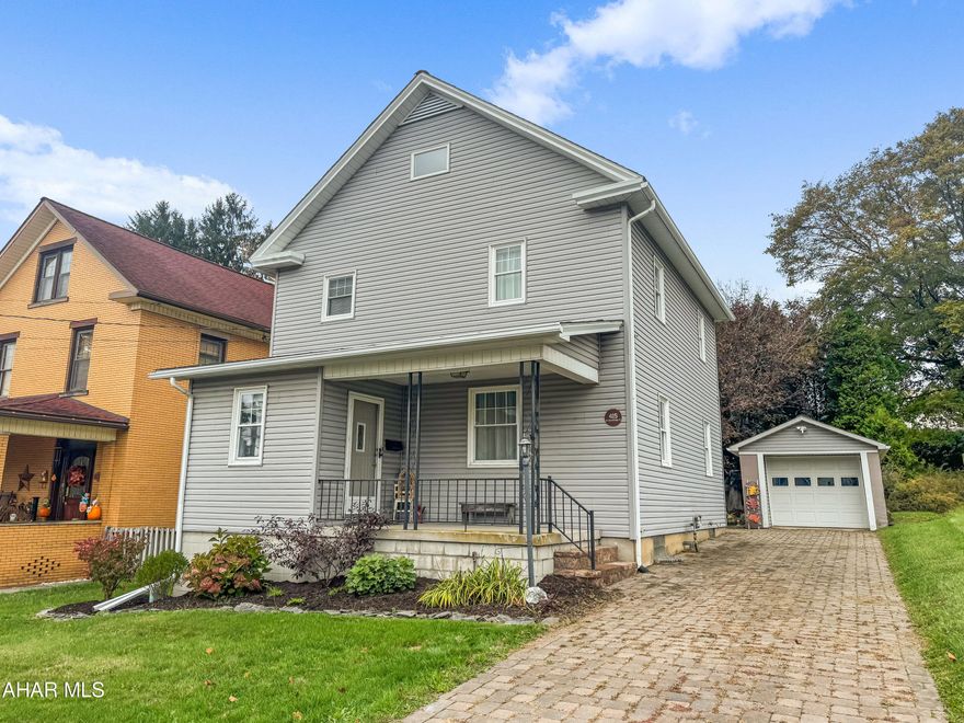 Welcome to 415 W Crawford Street, a beautifully maintained home located in Ebensburg Borough within the Central Cambria School District. This charming residence has been lovingly cared for over the years & is ready for its next owner. The main floor offers a welcoming mudroom, spacious foyer, large living & dining room, & an inviting eat-in kitchen w/ included appliances. Upstairs, you'll find three generous bedrooms & a full bath, while the walk-up attic is half finished & offers endless possibilities for additional living space or storage. The unfinished basement houses the home's mechanicals, laundry area, an additional bathroom, & more. Enjoy relaxing on the covered front porch or the rear composite deck overlooking the spacious yard, complete w/ a one-car detached garage. Don't miss your chance to make this wonderful home yours! Schedule a showing today!