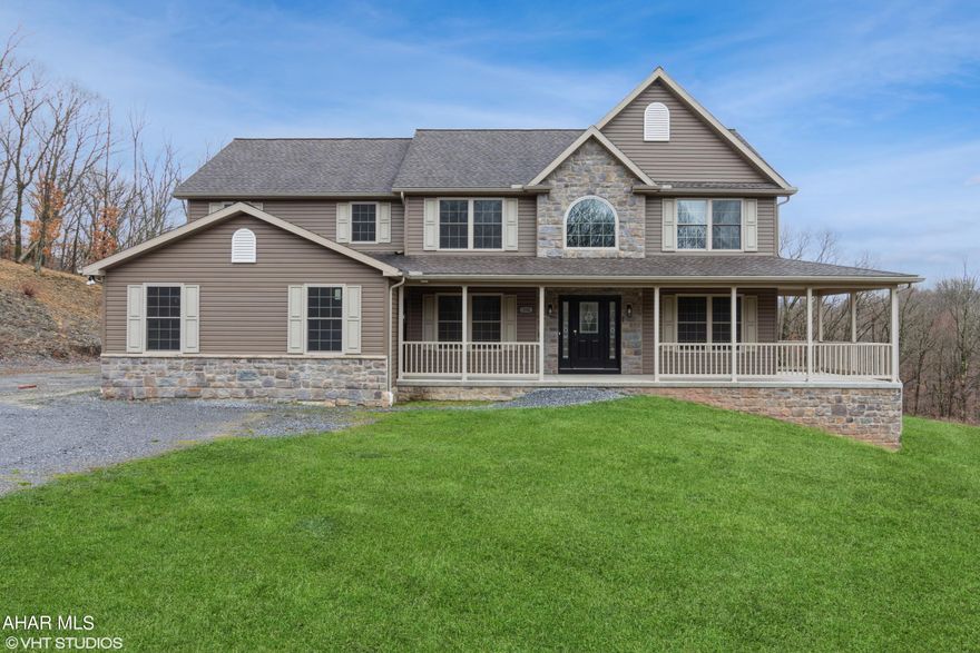 This is a Fannie Mae Homepath.com property. This is a very large 3019 sf newer home built in 2016. This home has a large 3.92 acre lot with public water, sewer and natural gas service. The property has lots of room to landscape and customize to your liking. Parking is spacious with lots of room off street and a 2 car attached garage. The main floor features an office, 1/2 bath, heated sun room with patio door open to a nice composite deck in the rear, living room with fireplace, kitchen with walk in pantry and a dining room. The 2nd floor has a large main bedroom with full bath including soaker tub and shower and walk in closet. The floor also has a laundry room, full bath and 3 other bedrooms. The basement is fully finished with a rec room, potential bedroom, full bath, laundry room and two bonus rooms. It could be a separate living area for guests. The home has new vinyl plank flooring, carpet and paint throughout. This house is ready to be your home!