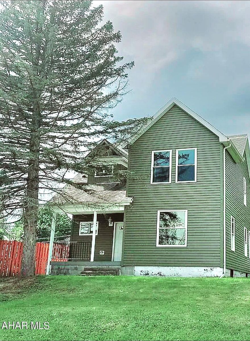 Nicely updated home on LARGE corner lot in Juniata section of Altoona. This home has many updates including new carpeting, paint, flooring, lighting, doors, siding,  updated electric, pex plumbing and so much more! The first floor offers an open kitchen with laundry room, large dining room/living room combo, front porch, and basement access. The second floor offers a full bathroom and 3 nice sized bedrooms. The exterior of the home has been updated and has so many additional options. The property encompasses the entire corner that is wooden and can be opened up or kept wooded for privacy. Call listing agent for your private tour.