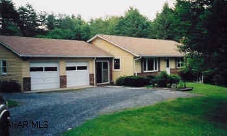 Ranch home on 23 acres in a secluded setting.  In excellent condition.  Shobers Run is on property. Separate 2 car detached garage with dog kennel, new roof being put on in August 2001, pool table included, stream runs through property, secluded.